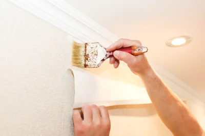 Pose de papier peint aux Damps — revêtements muraux et toiles de verre